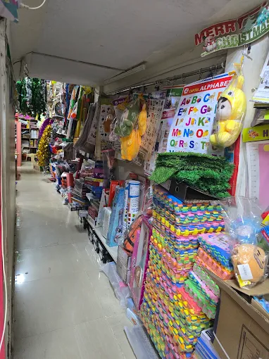 Notebook and paper products display inside IJS Stationery store